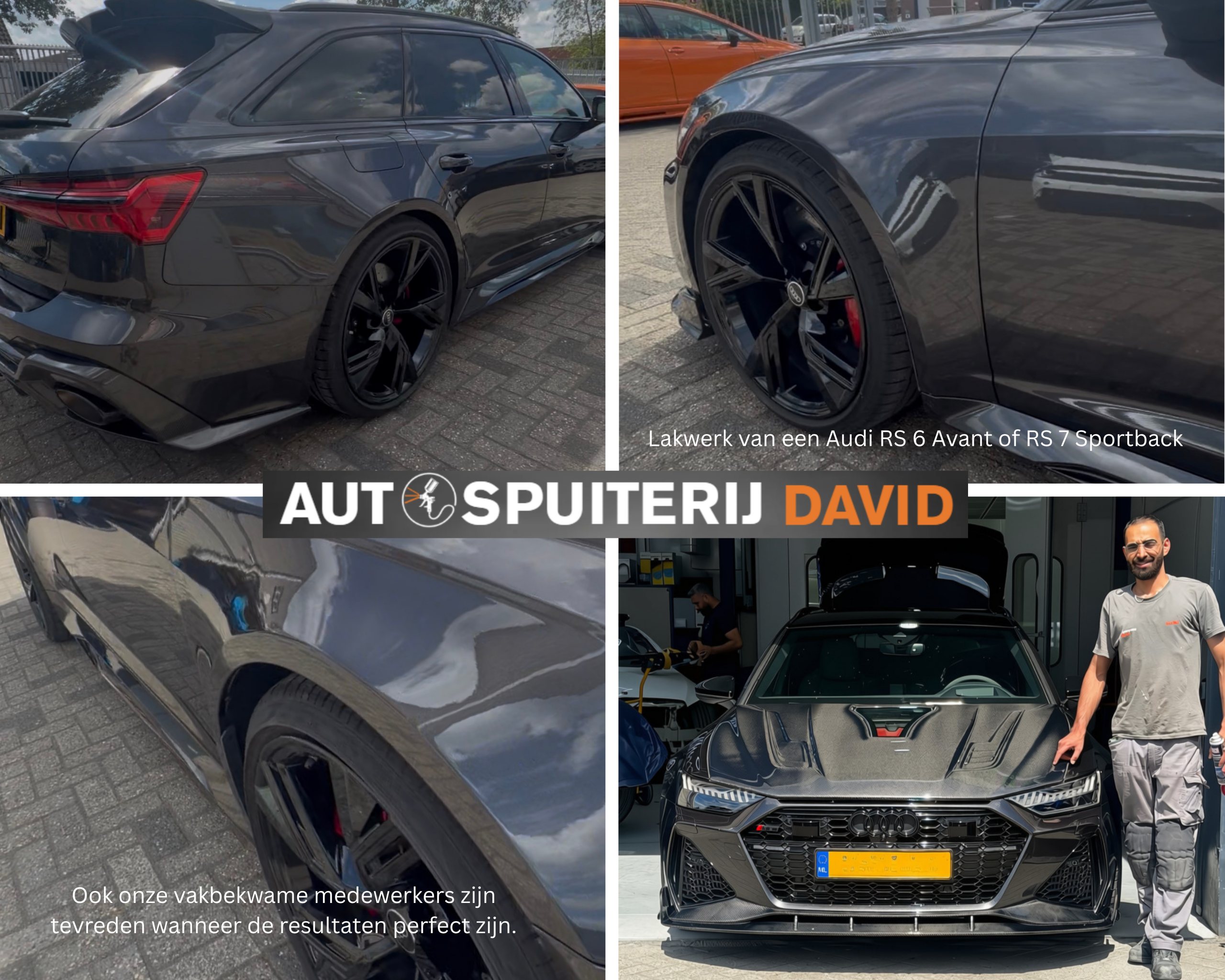 Lakwerk van een Audi RS 6 Avant of RS 7 Sportback